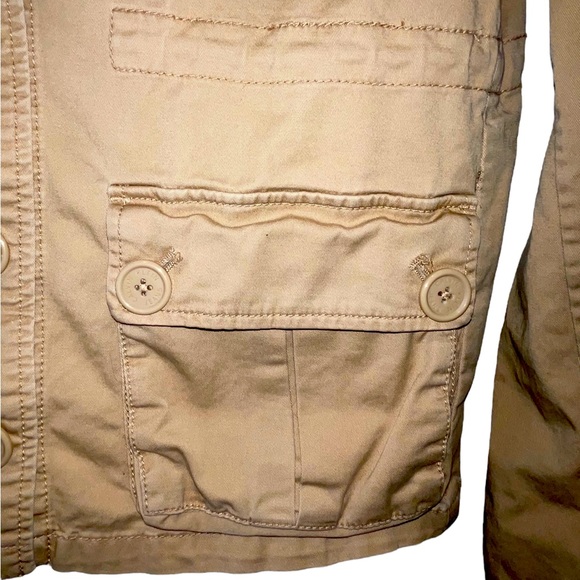 Women’s Calvin Klein Short Cropped Field Jacket Button Front Canvas Size Medium - Picture 9 of 12